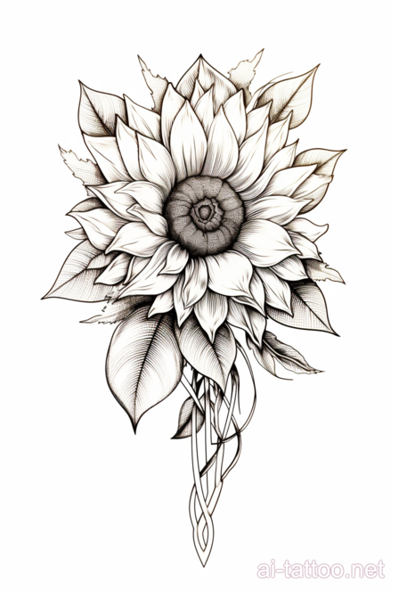  AI Sunflower Tattoo Ideas 1